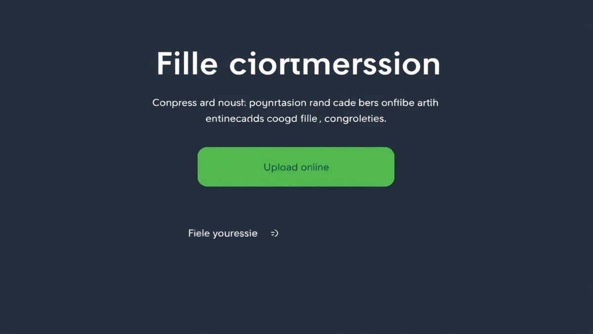 modern online file compression tool interface showing upload button and compression options clean minimalist design