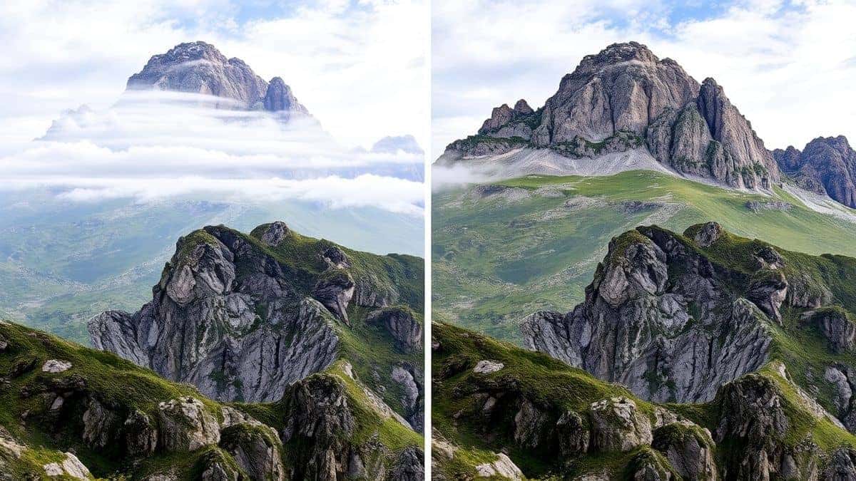 split screen comparison showing original png vs compressed png with identical visual quality