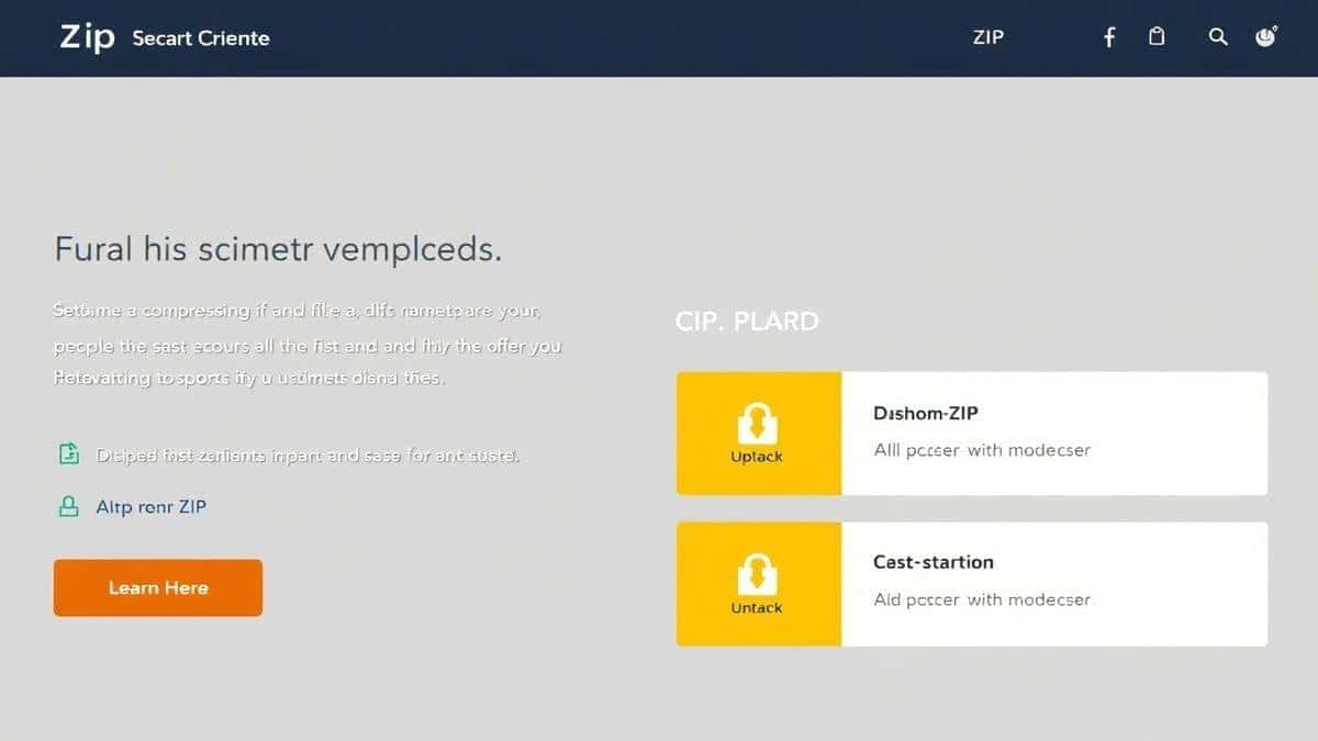 modern online file compression tool with clean upload interface showing ZIP extraction and compression options